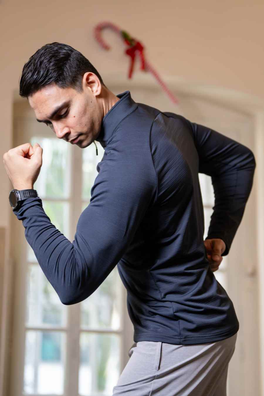 The Train Essential Long Sleeve Training Tee - Charcoal Grey