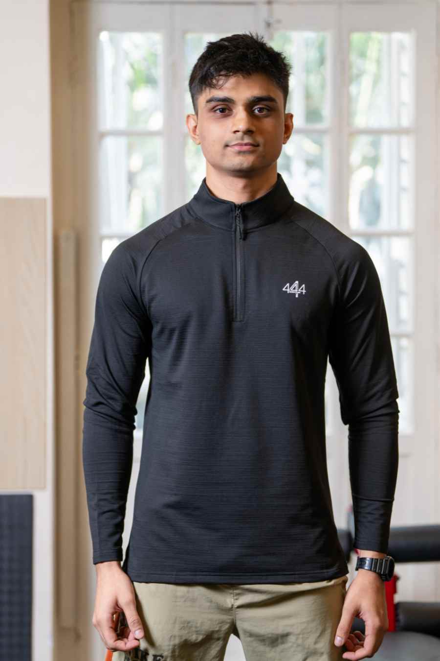 The Train Essential Long Sleeve Training Tee - Midnight Black