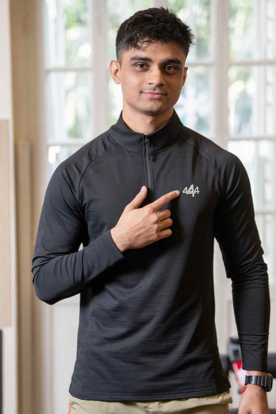 The Train Essential Long Sleeve Training Tee - Midnight Black