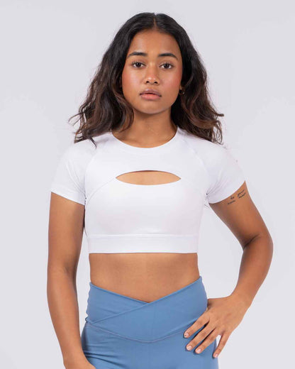 Bridgette Crop Top - Snow White