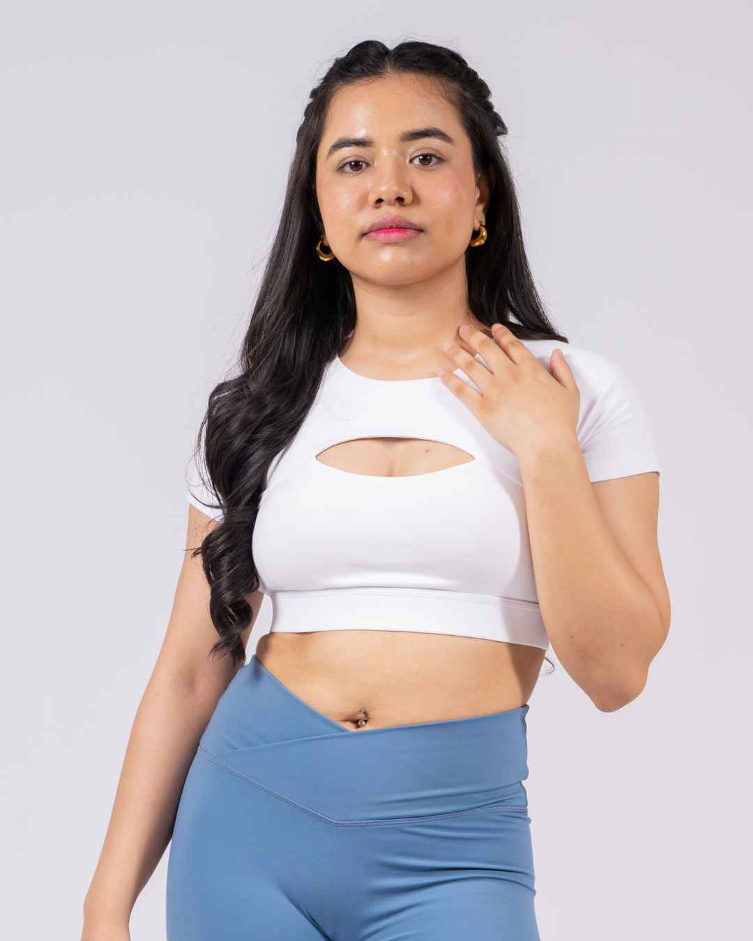 Bridgette Crop Top - Snow White