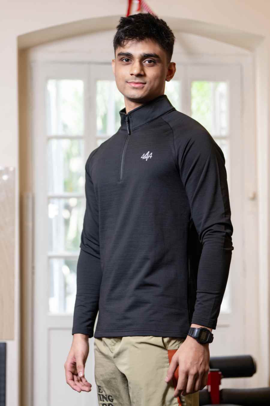 The Train Essential Long Sleeve Training Tee - Midnight Black