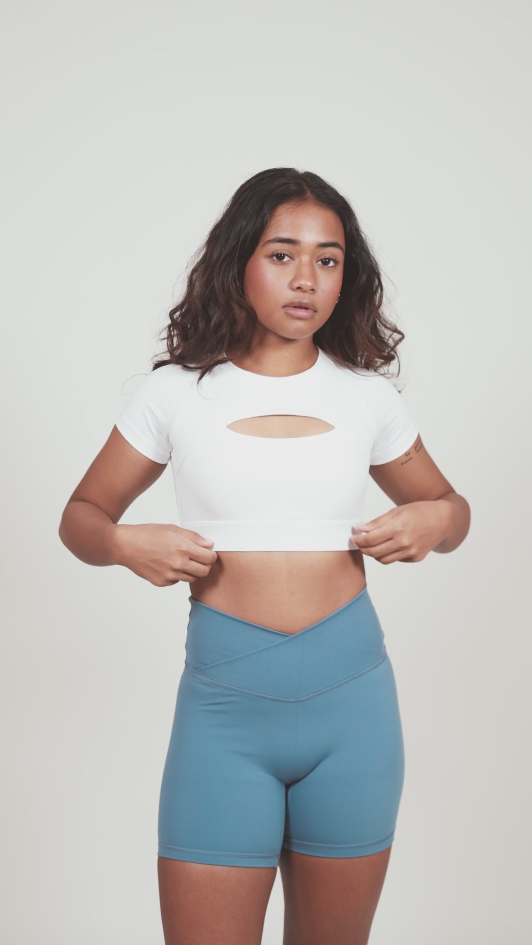 Bridgette Crop Top - Snow White