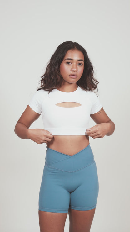 Bridgette Crop Top - Snow White